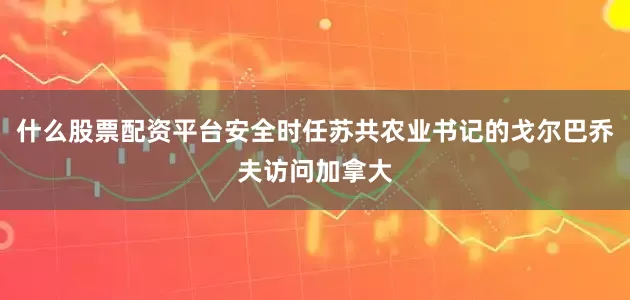 什么股票配资平台安全时任苏共农业书记的戈尔巴乔夫访问加拿大