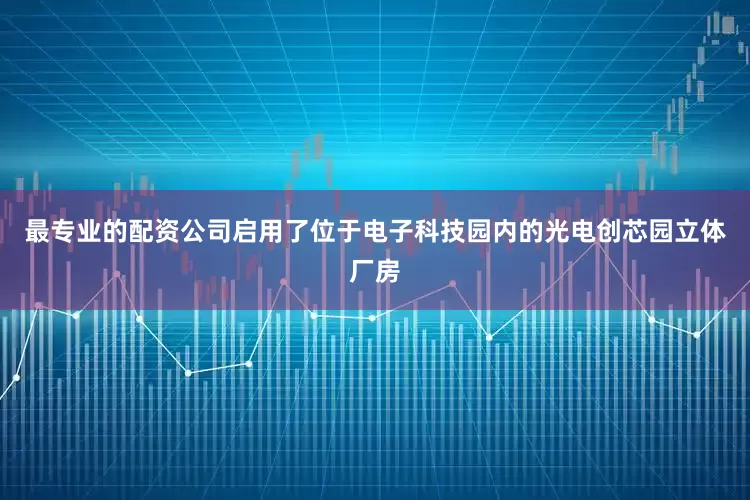 最专业的配资公司启用了位于电子科技园内的光电创芯园立体厂房